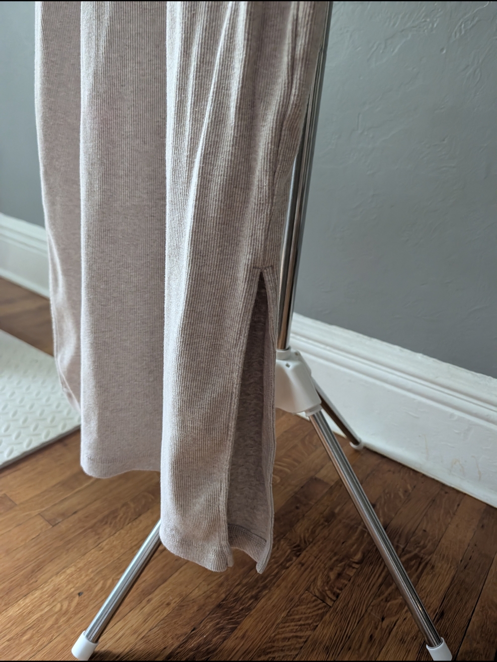 Old Navy Long Sleeve Henley Maxi Dress in Light Beige - Picture 3 of 6